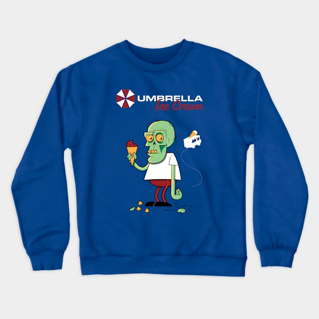 Umbrella Ice Cream Crewneck Sweatshirt by MustardSoda